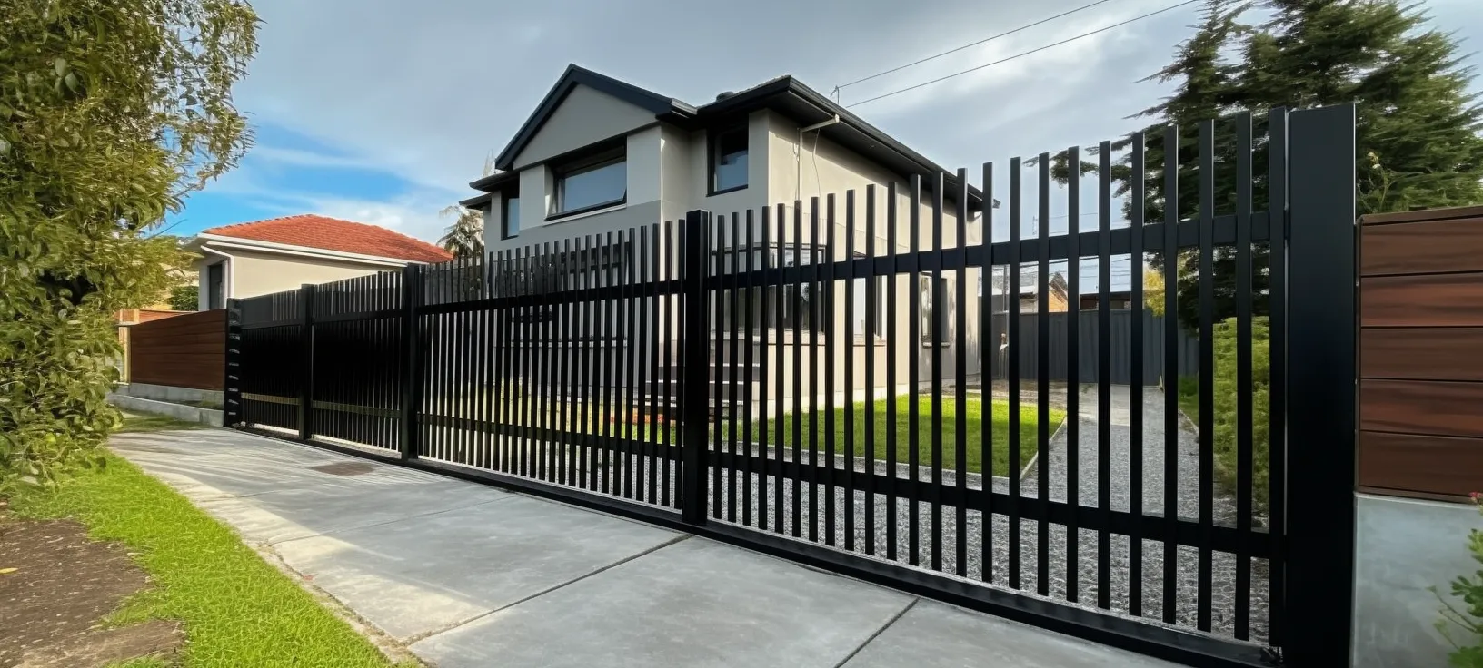 A house in Ballarat with tall aluminium fence